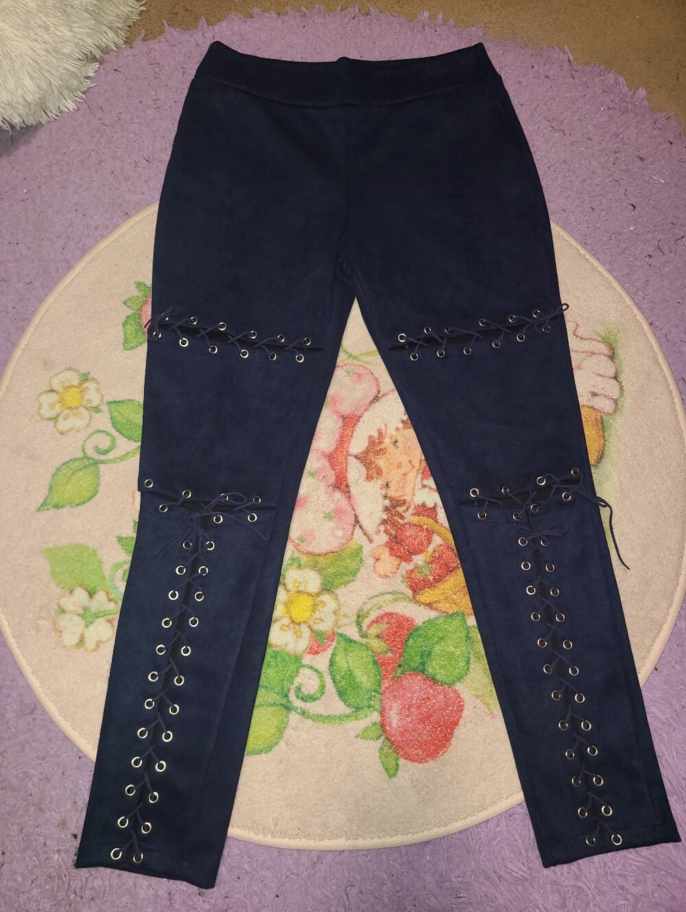 Faux Suede Corset Styled Leggings